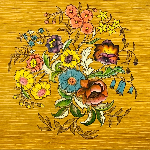 Hasko de Luxe Wooden Lap Trays with Floral Print | Set of 4 (18”L x 11”W)" - Picture 2 of 9
